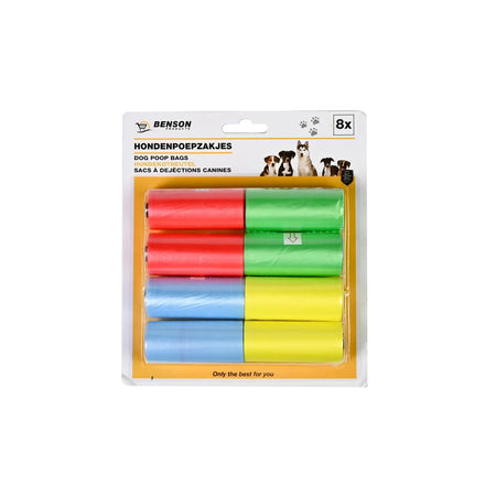 Benson Products Hondenpoepzakjes 8 x 15 dlg kleur