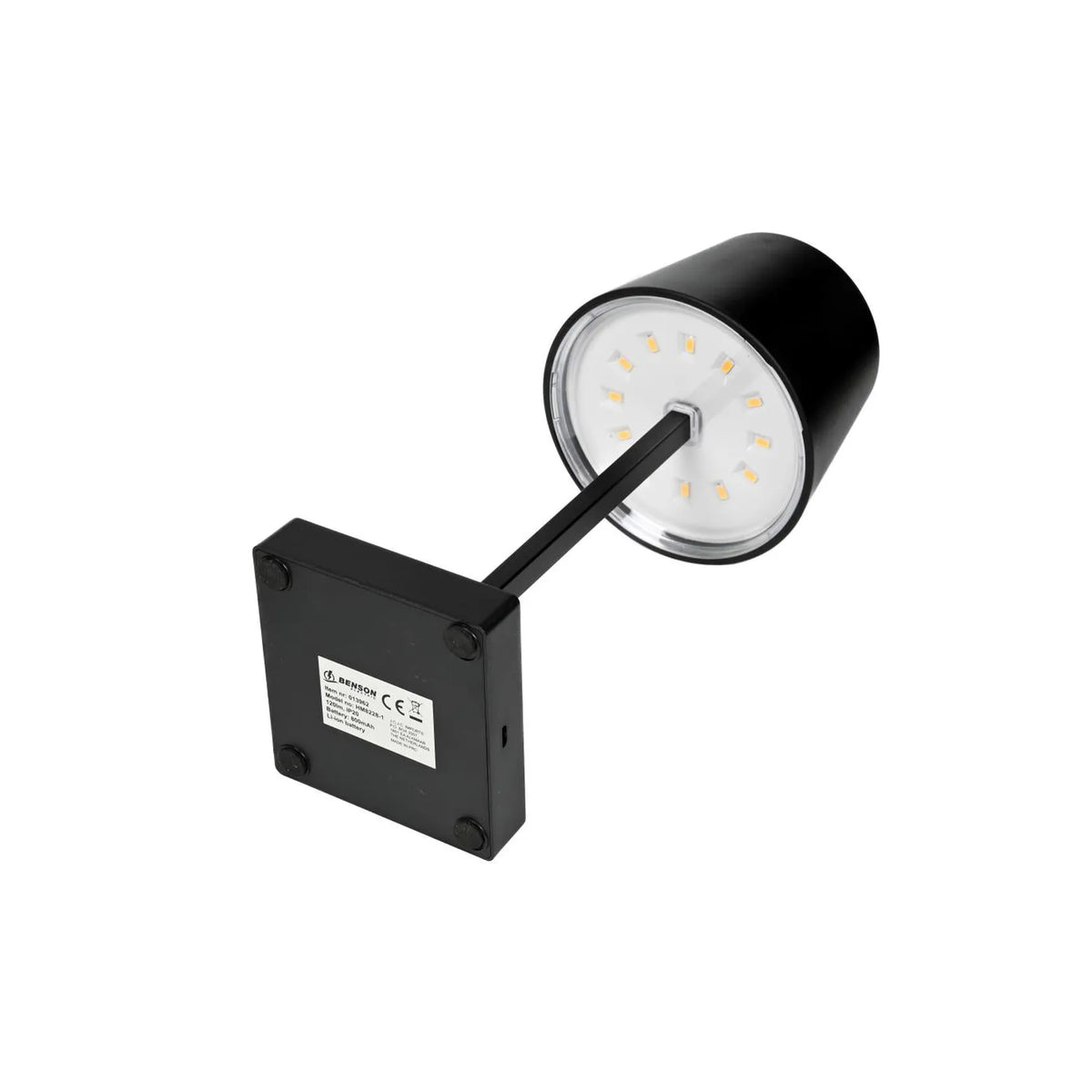 Benson Electric LED Tafellamp dimbaar oplaadbaar zwart