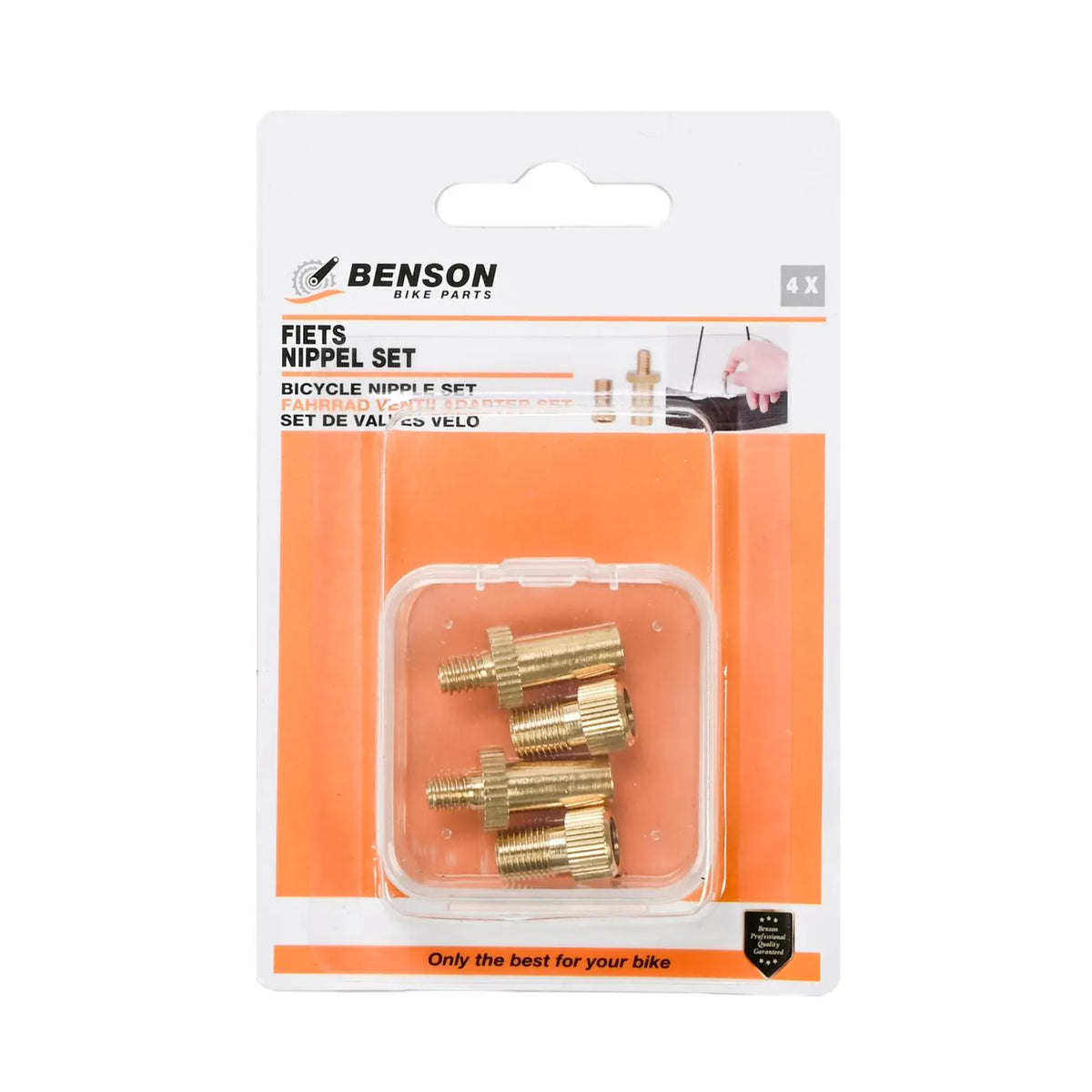 Benson Bike Parts Fiets nippelset 4 dlg