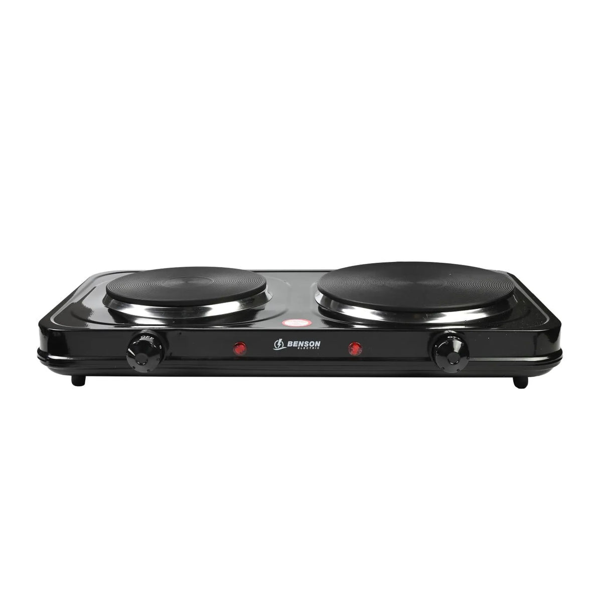 Benson Electric Kookplaat dubbel zwart 1000/1500W