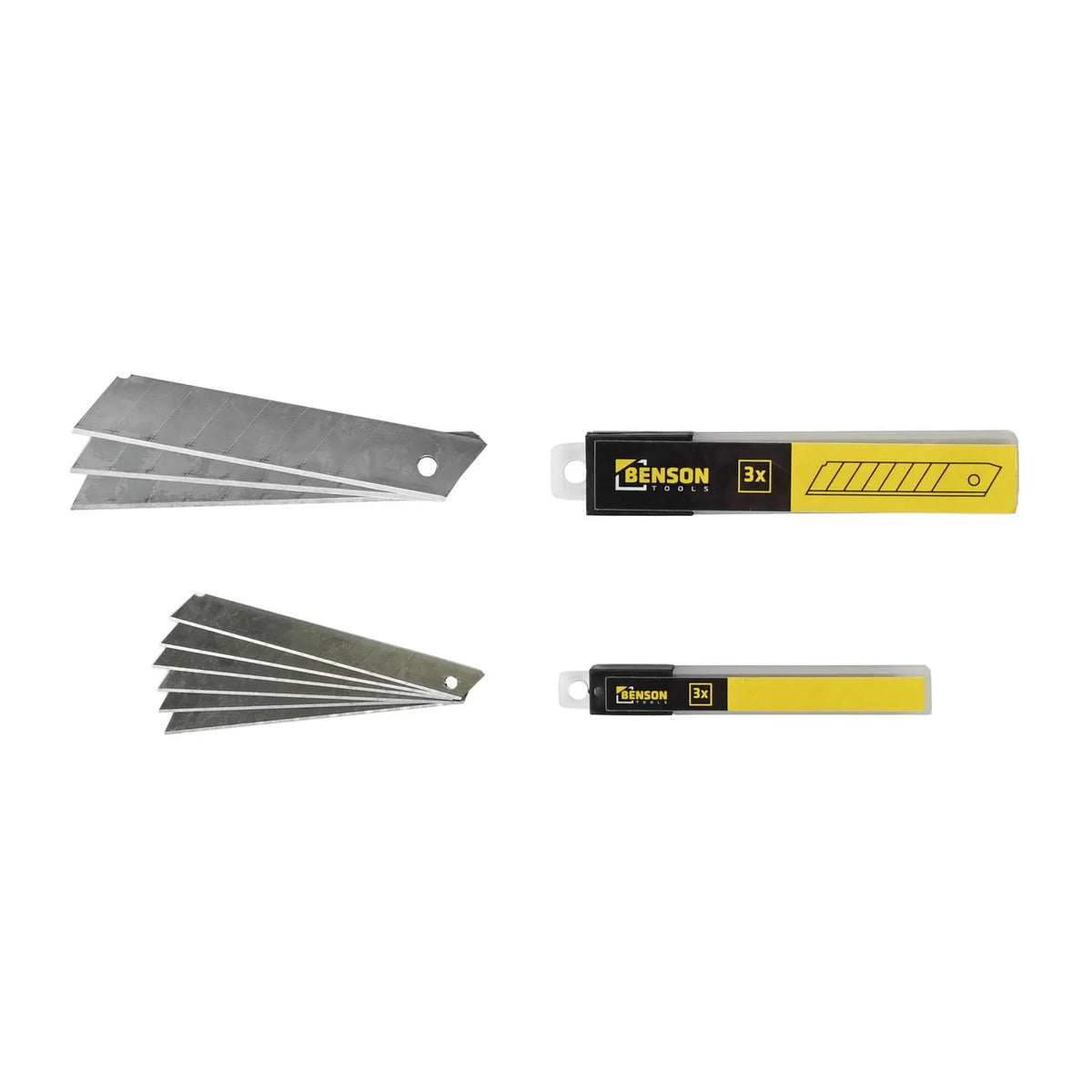 Benson Tools Afbreekmessen set 9 mm en 18 mm + 6 reservemessen