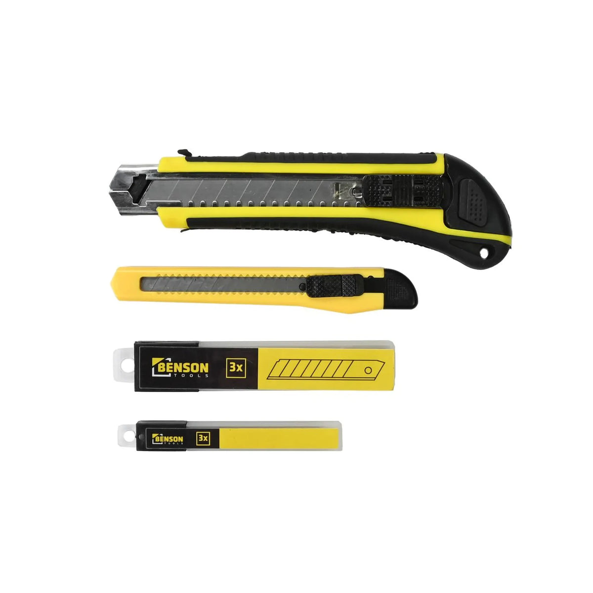 Benson Tools Afbreekmessen set 9 mm en 18 mm + 6 reservemessen
