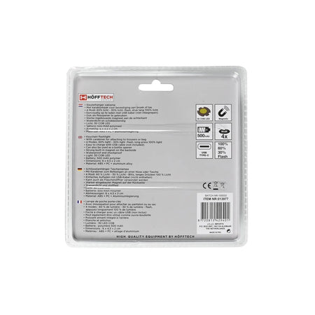 Höfftech Sleutelhanger zaklamp COB oplaadbaar