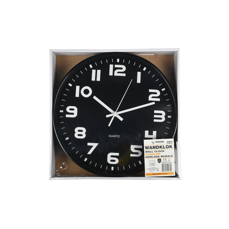 Benson Wandklok 30 cm zwart