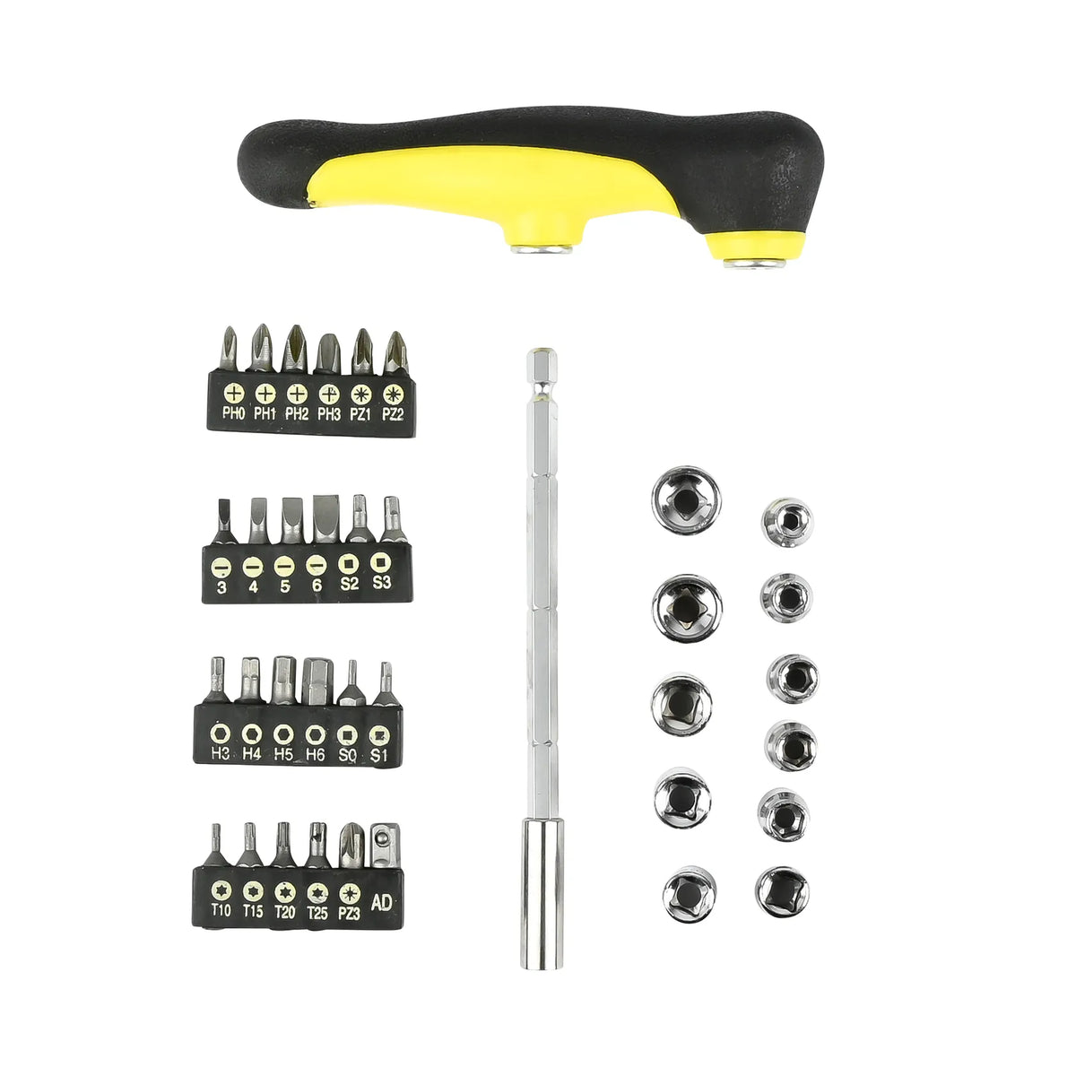 Benson Tools Schroevendraaier set 37 dlg t-greep