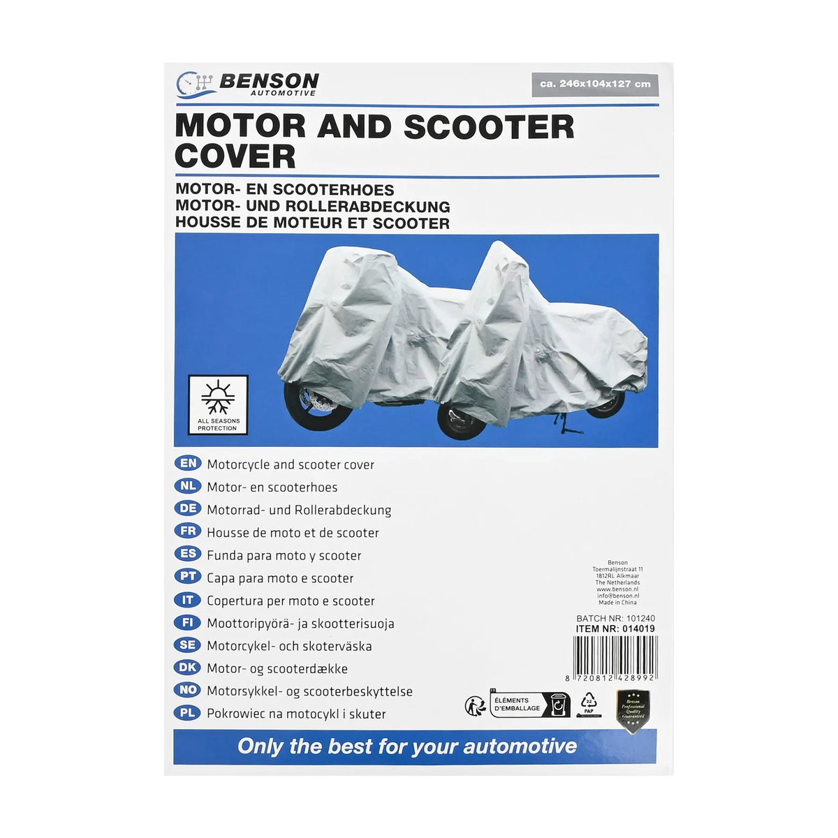 Benson Automotive Motor- en scooterhoes