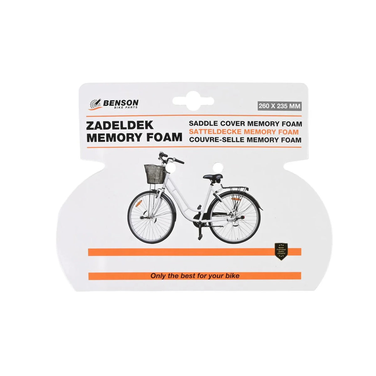 Benson Bike Parts Zadeldek memory foam reflectie