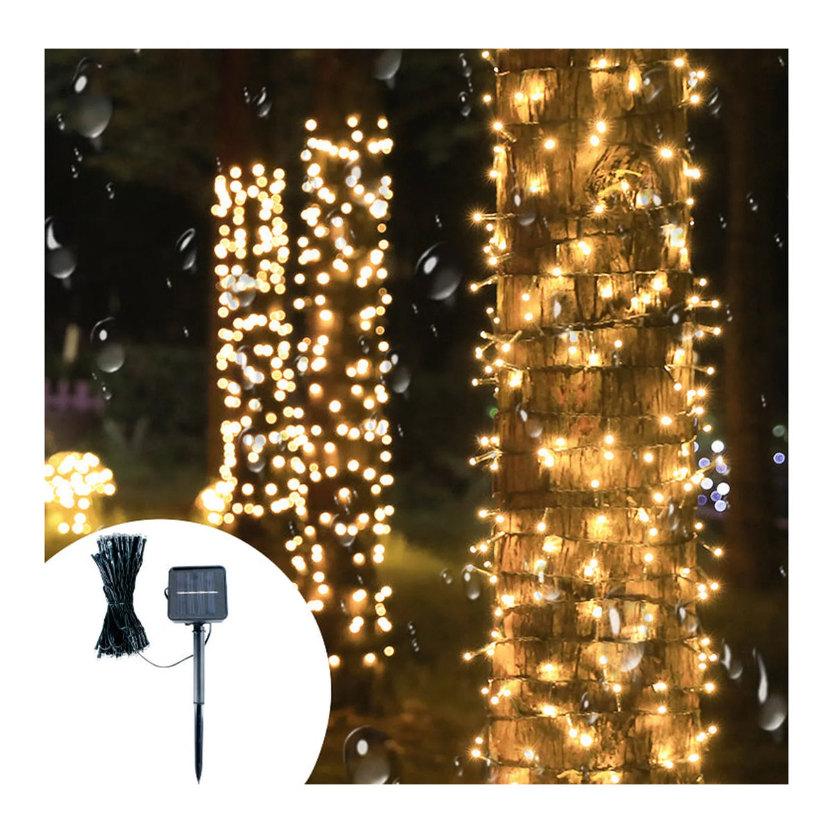 Benson Garden Deco lichtsnoer solar wit 100 LED 12 mtr IP44