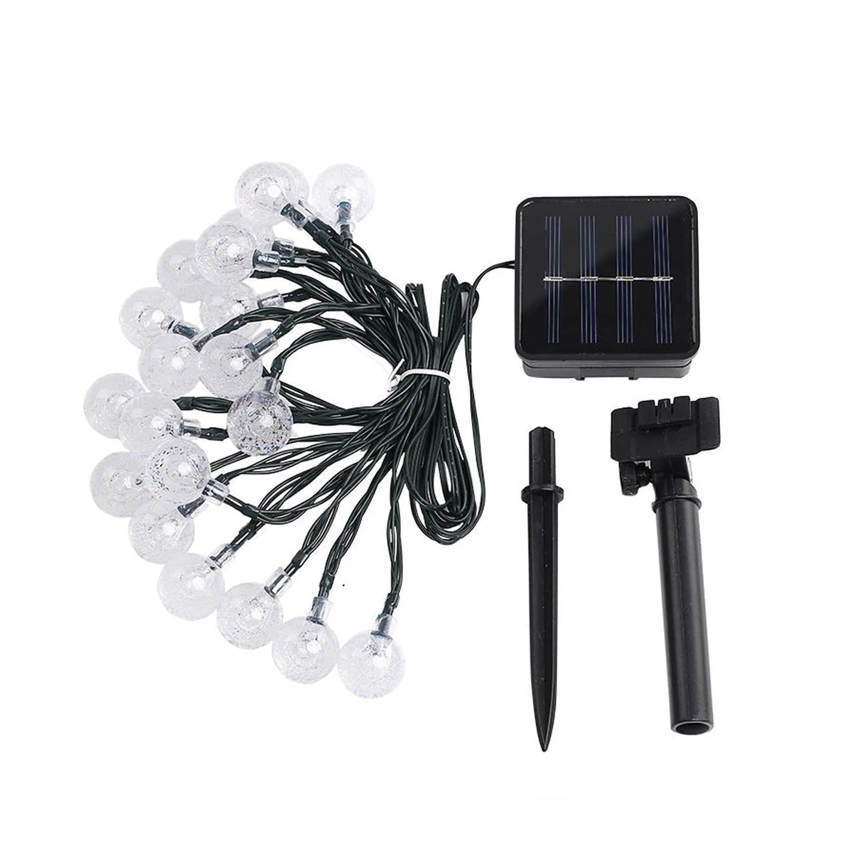 Benson Garden Deco lichtsnoer bolletjes solar wit 20 LED 5 mtr