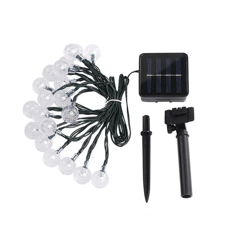 Benson Garden Deco lichtsnoer bolletjes solar wit 20 LED 5 mtr