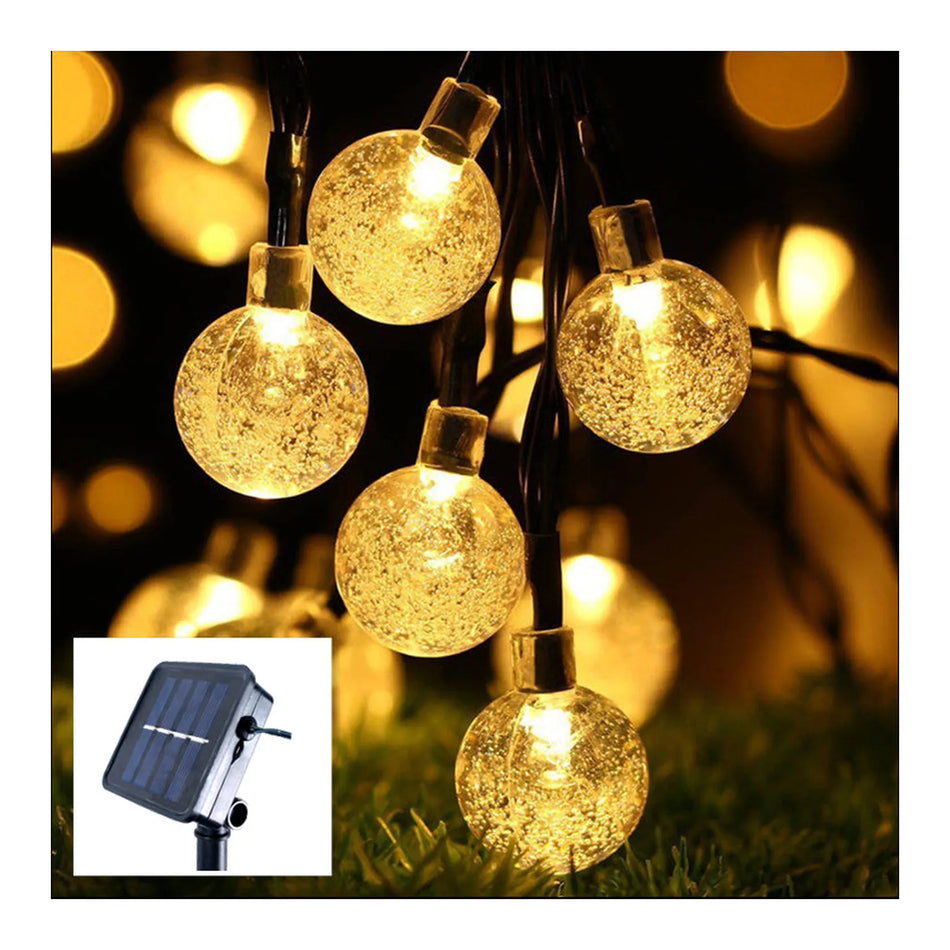 Benson Garden Deco lichtsnoer bolletjes solar wit 20 LED 5 mtr