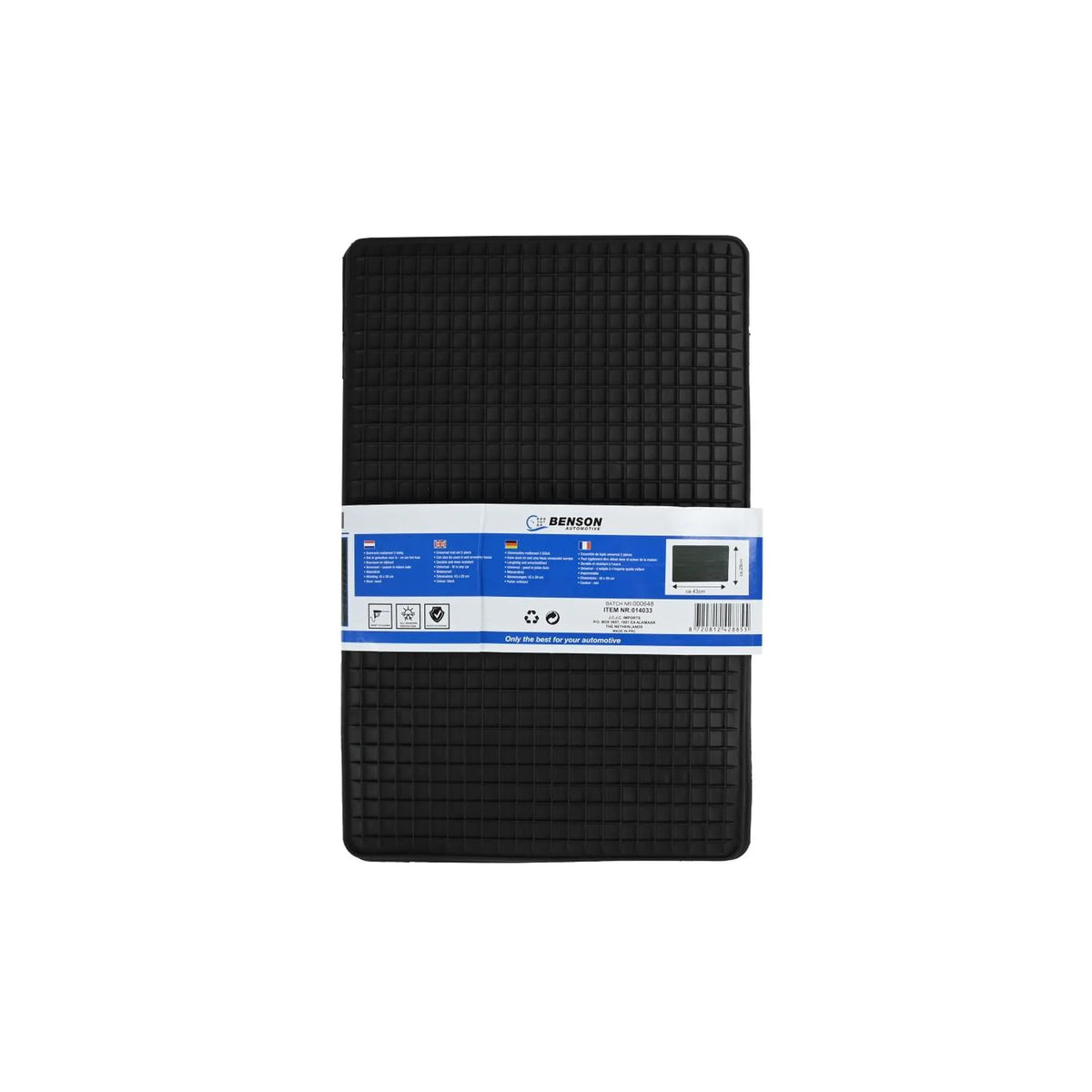 Benson Automotive Automatten 2 dlg 43 x 29 cm pvc achter