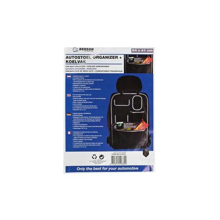 Benson Automotive Autostoel organizer + koelvak 64 x 41 cm