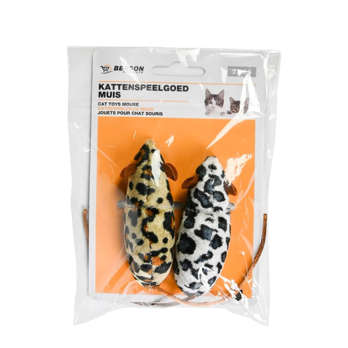 Benson Products Kattenspeelgoed muis 2 dlg