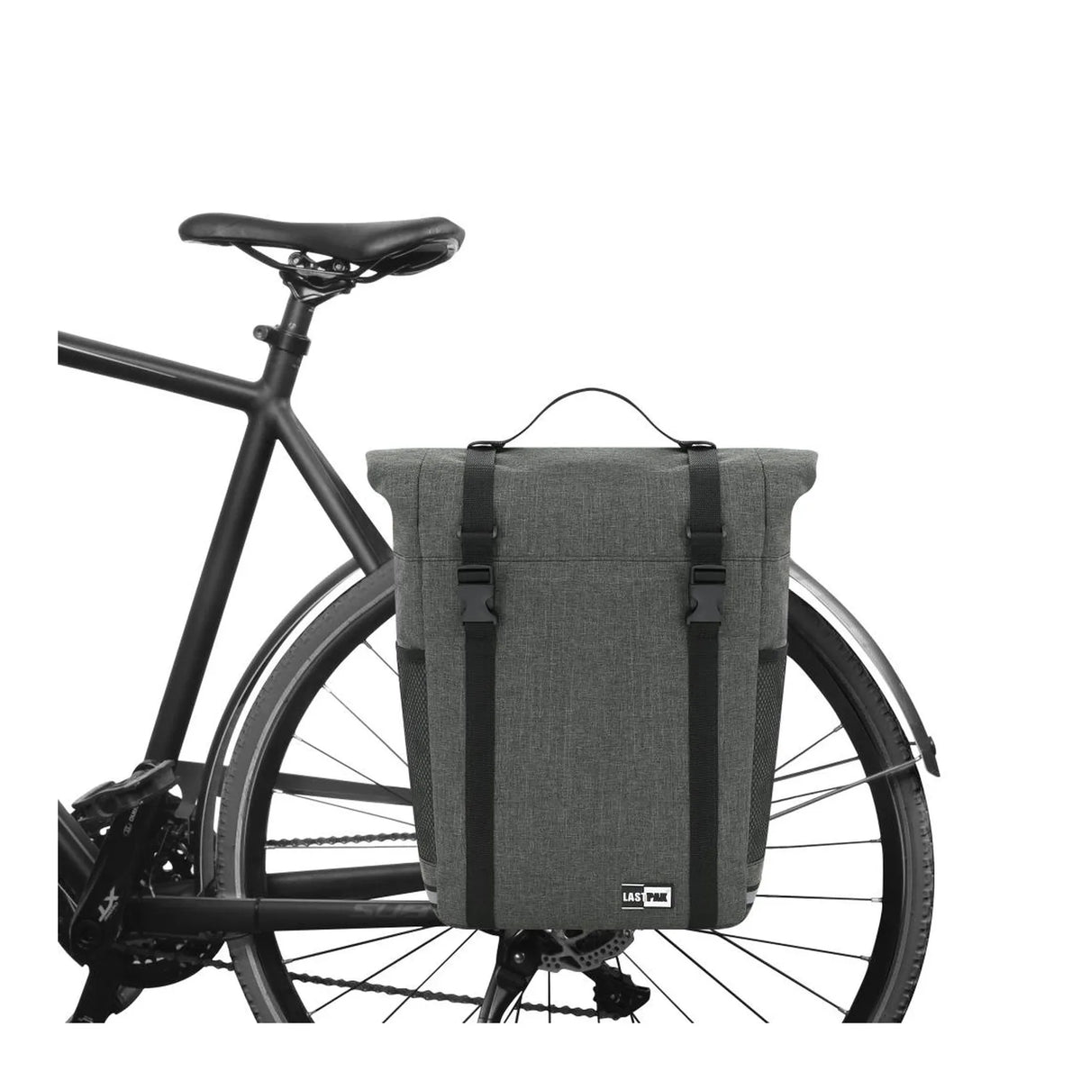 Lastpak Fietstas enkel 15 ltr donkergrijs