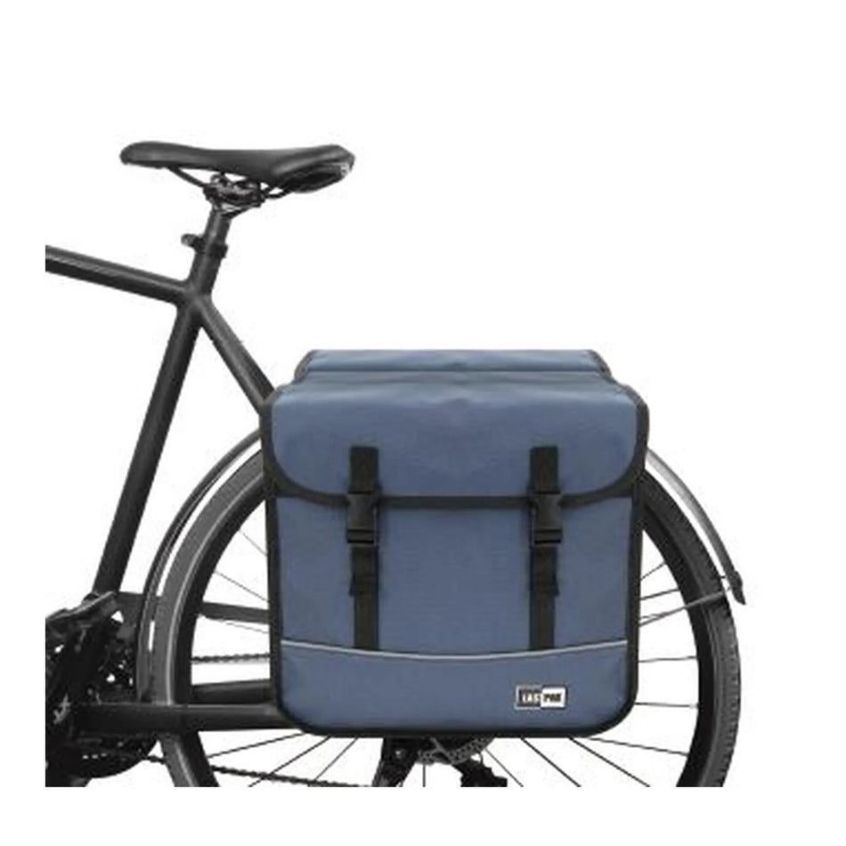 Lastpak Fietstas dubbel 35 ltr canvas blauw