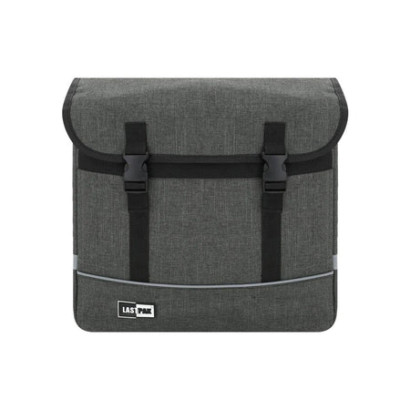 Lastpak Fietstas dubbel 35 ltr canvas grijs