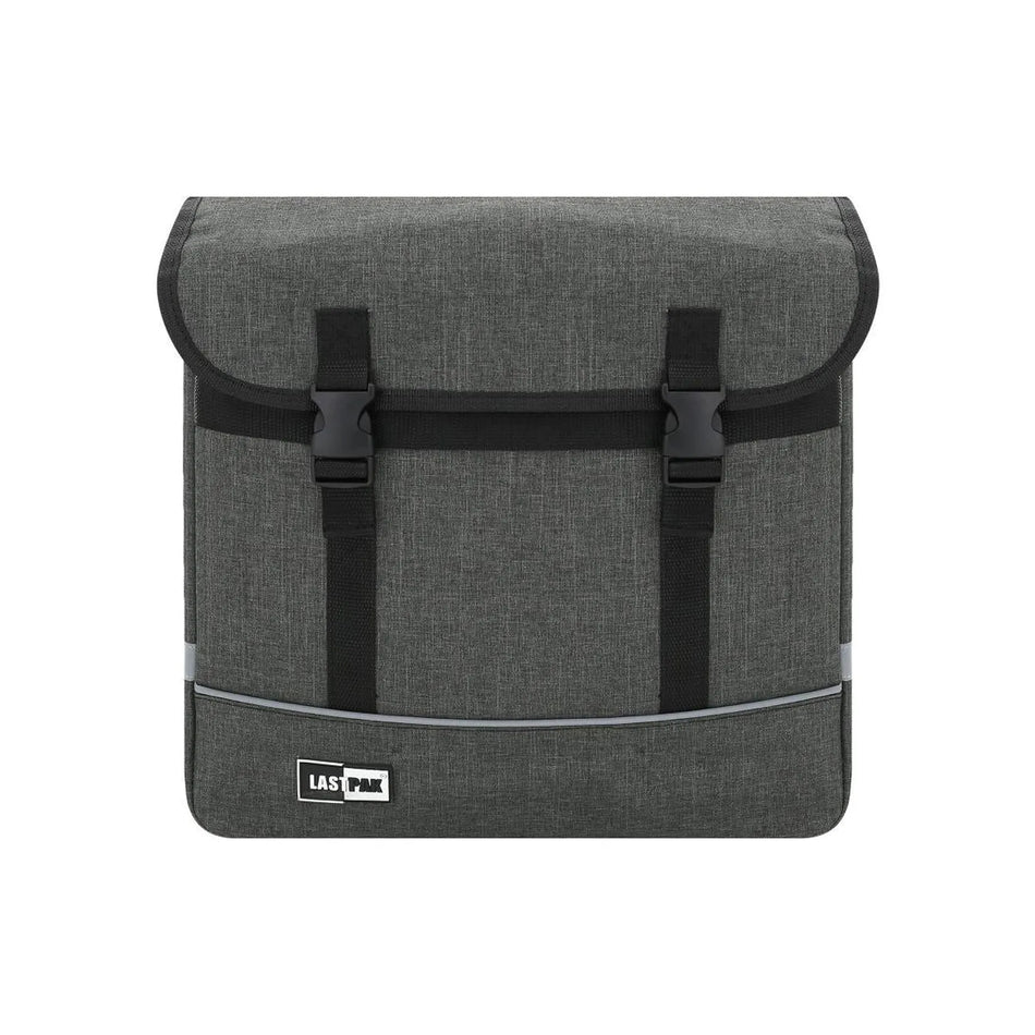 Lastpak Fietstas dubbel 35 ltr canvas grijs