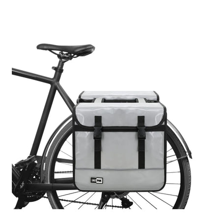 Lastpak Fietstas dubbel 35 ltr bisonyl nardo grijs