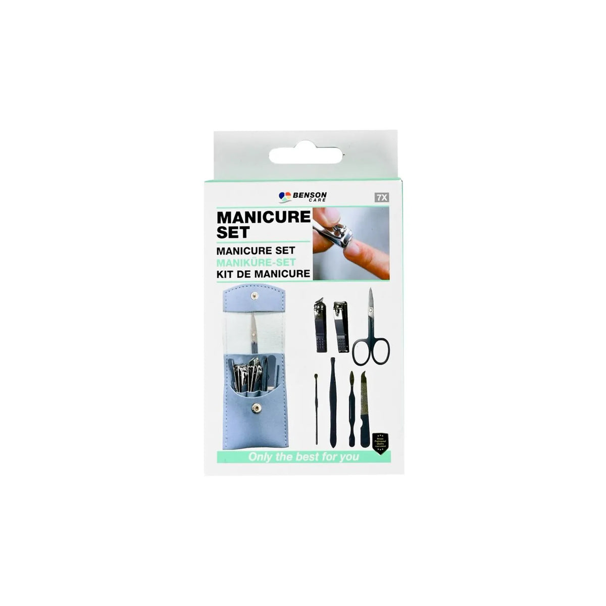 Benson Care Manicure set 7 dlg reis blauw