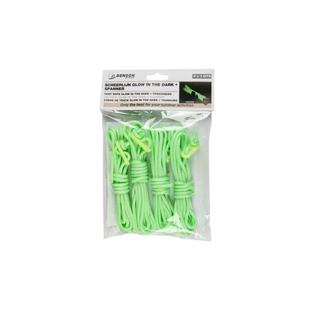 Benson Outdoor Scheerlijn glow in the dark + spanners 4 x 3 mtr