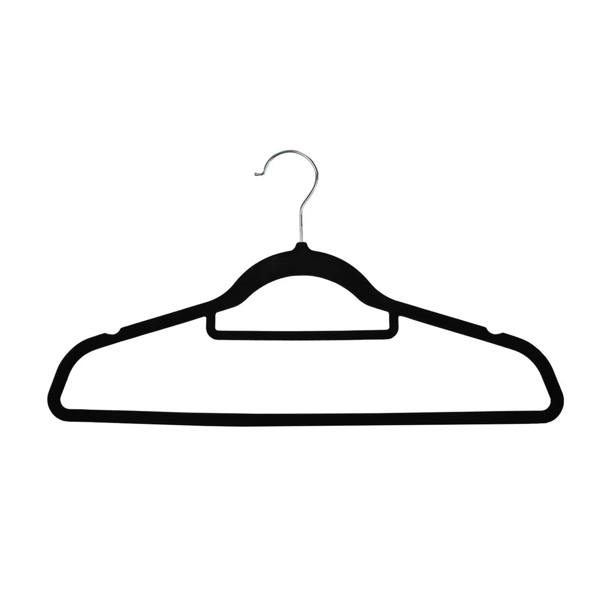 Benson Kledinghangers 4 dlg zwart velours