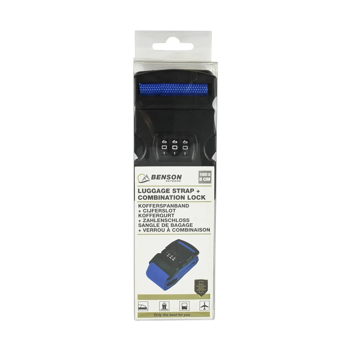 Benson Outdoor Kofferspanband + cijferslot blauw