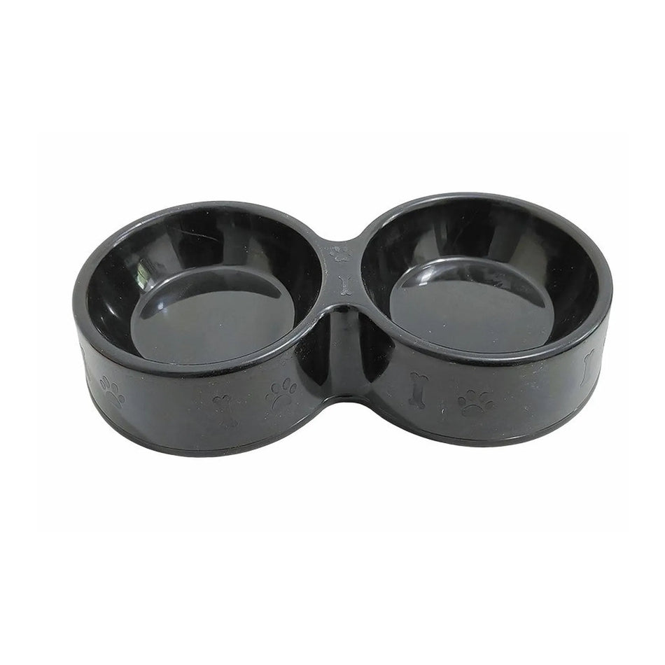 Benson Products Honden/katten voerbak dubbel rond zwart