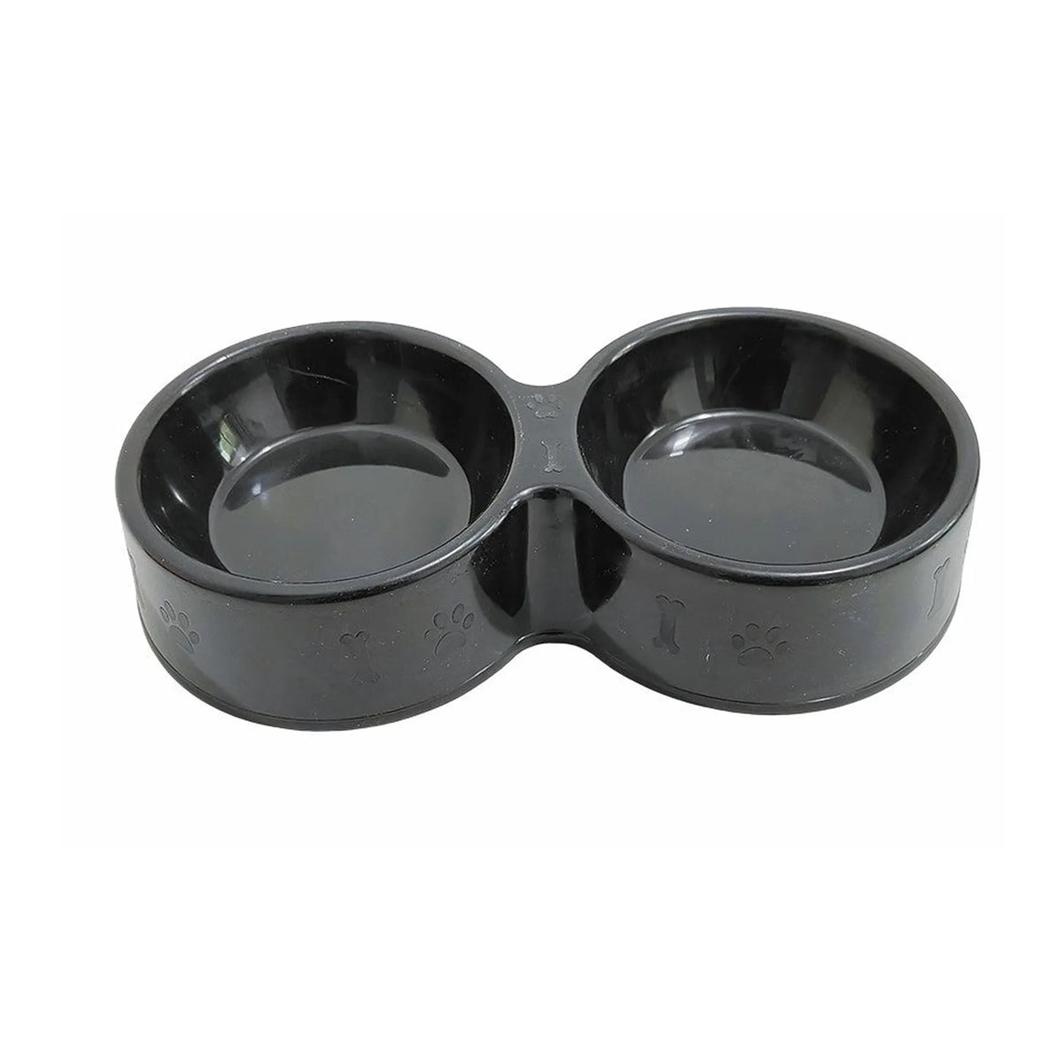 Benson Products Honden/katten voerbak dubbel rond zwart