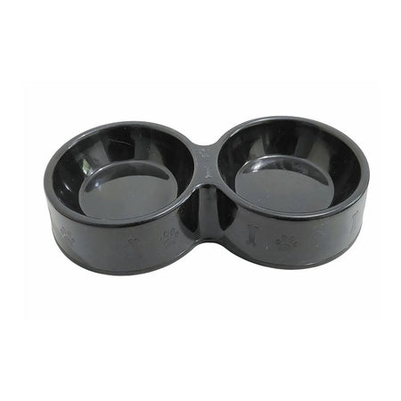 Benson Products Honden/katten voerbak dubbel rond zwart