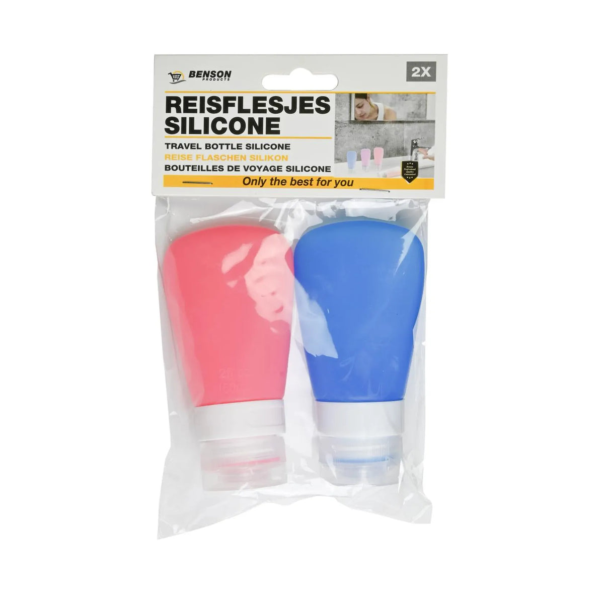 Benson Products Reisflesjes siliconen 2 dlg