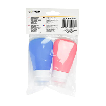 Benson Products Reisflesjes siliconen 2 dlg