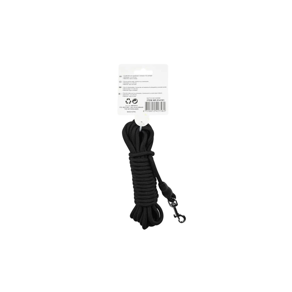 Benson Products Zoeklijn hond 5 mtr zwart