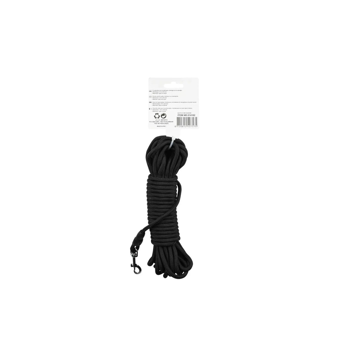 Benson Products Zoeklijn hond 10 mtr zwart