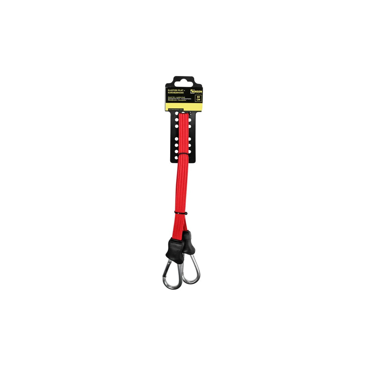 Benson Tools Elastiek plat 60 cm + karabijnhaak