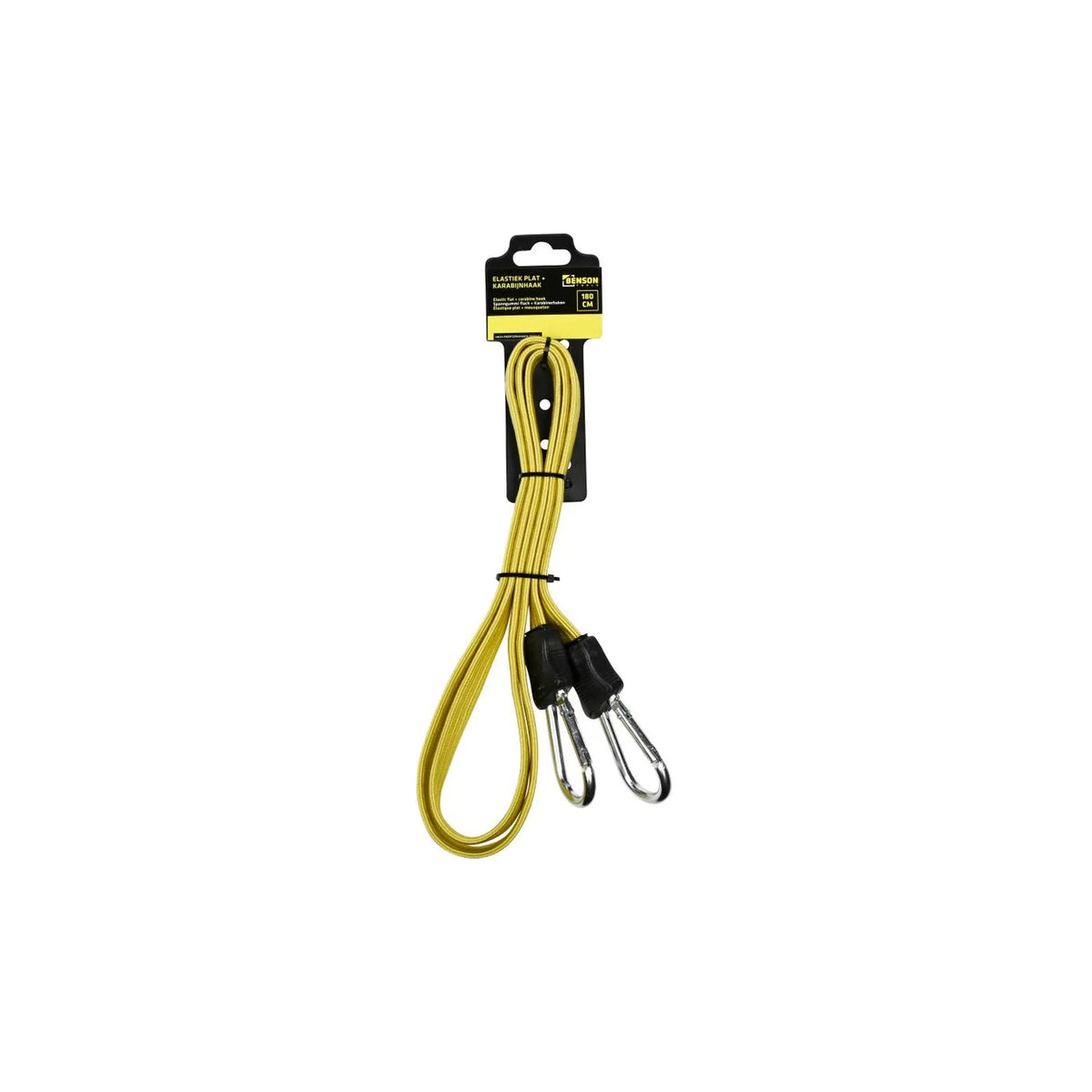 Benson Tools Elastiek plat 180 cm + karabijnhaak