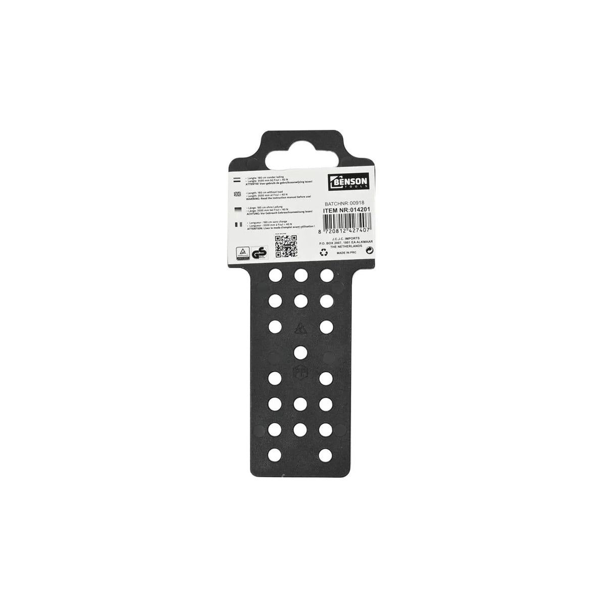 Benson Tools Elastiek plat 180 cm + karabijnhaak