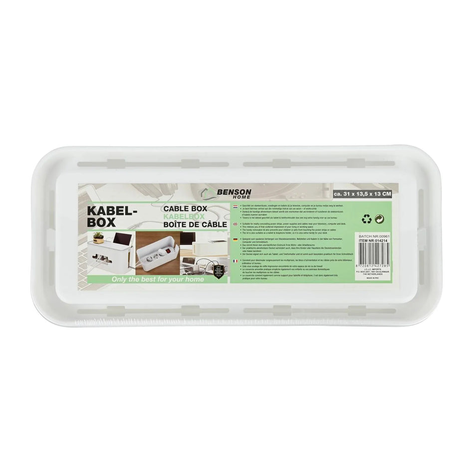 Benson Kabelmanagementbox 31 x 13.5 x 13 cm wit