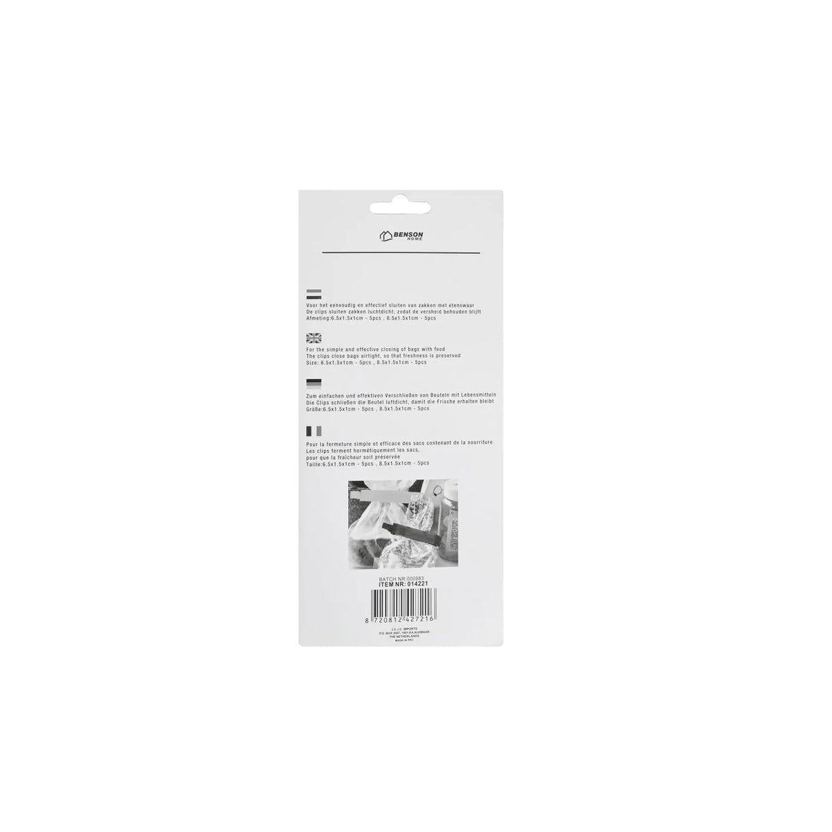 Benson Vershoudclips 10 dlg