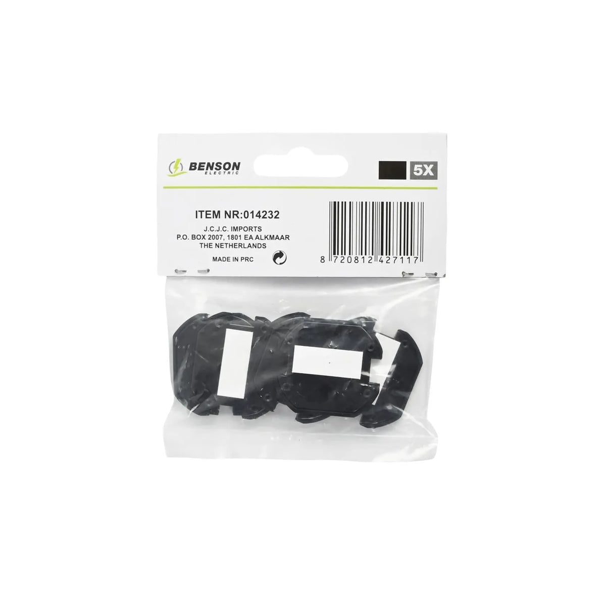 Benson Electric Stopcontactbeveiligers 5 dlg zwart