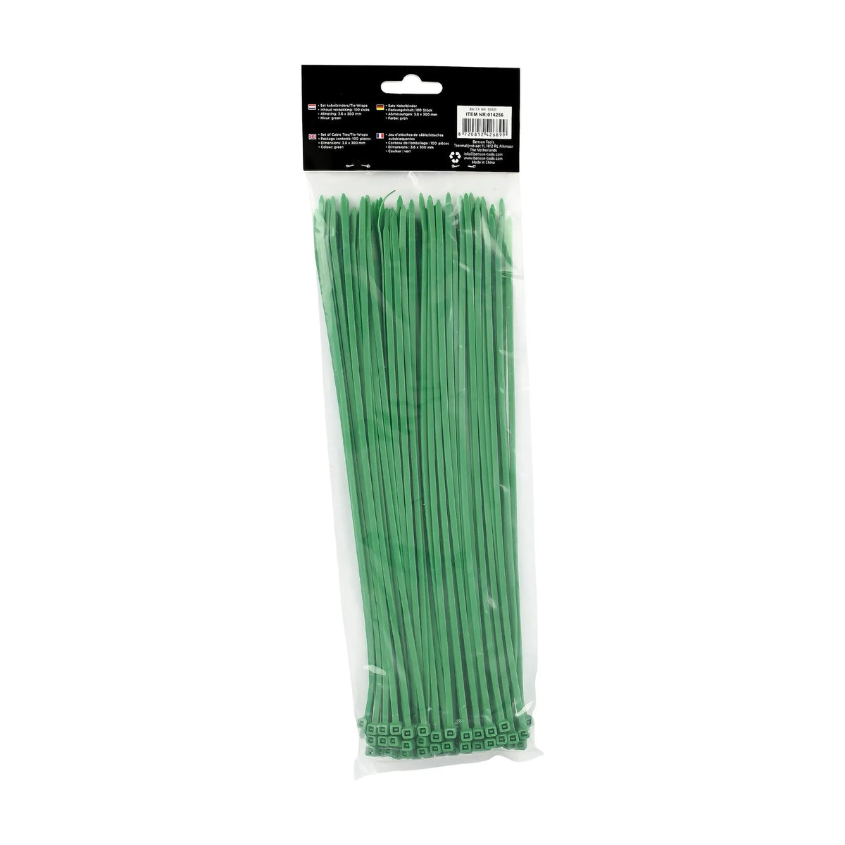 Höfftech Kabelbinders 3,6 x 300 mm 100 dlg groen