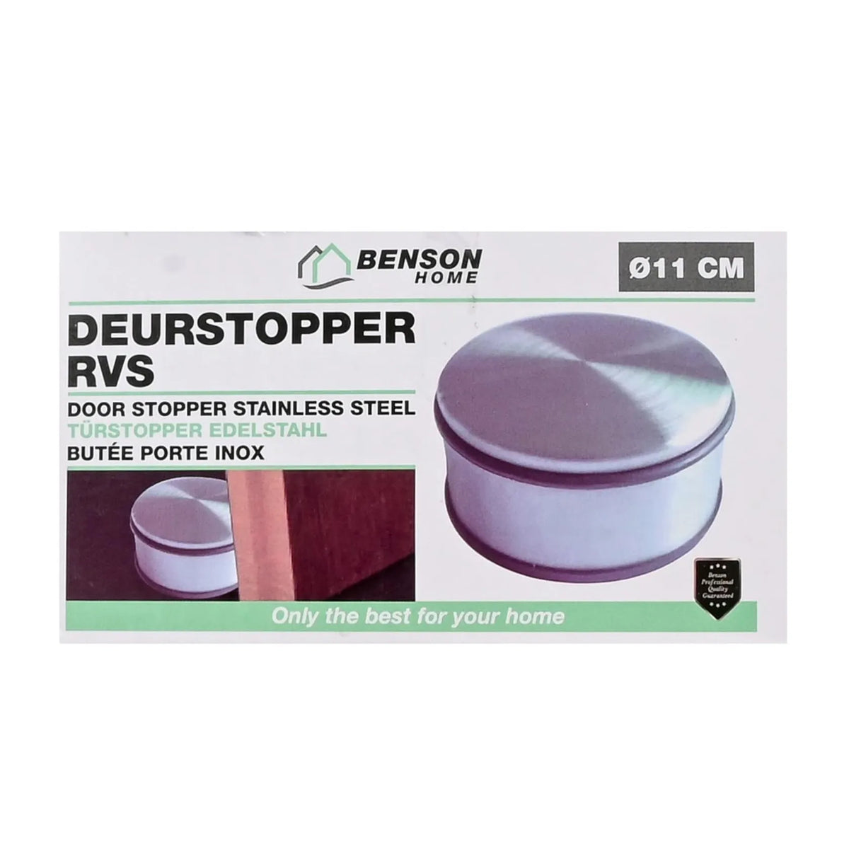 Benson Deurstopper ø11 cm RVS