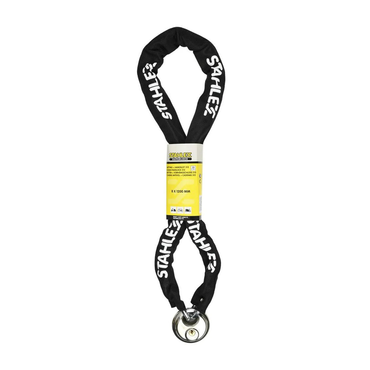 Stahlex Ketting + hangslot rond 312 8 x 1200 mm
