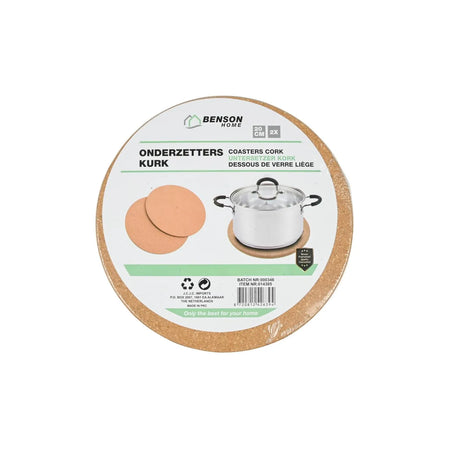 Benson Pannenonderzetters kurk 20 cm 2 dlg