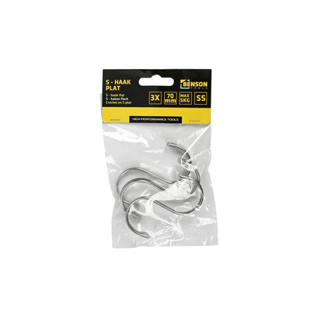 Benson Tools S-haak plat 70 mm 3 dlg