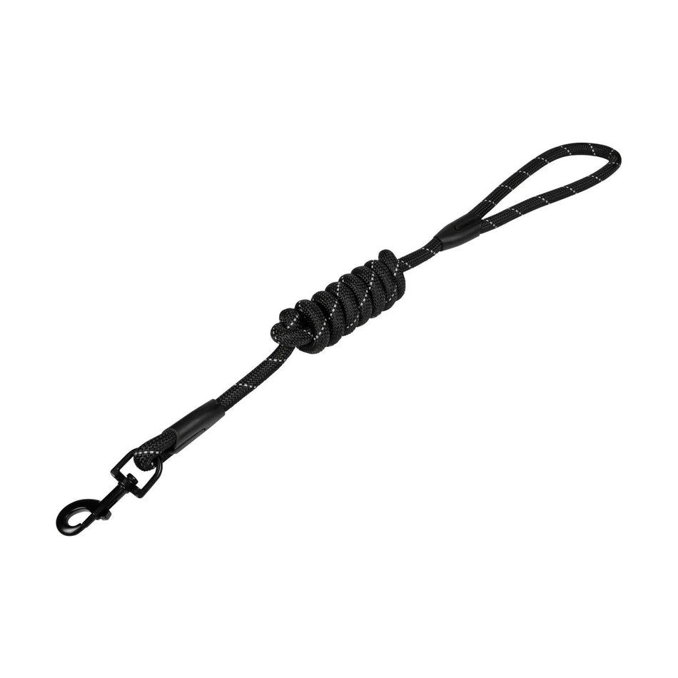 Benson Pet Hondenriem rond 12 mm x 150 cm zwart reflecterend