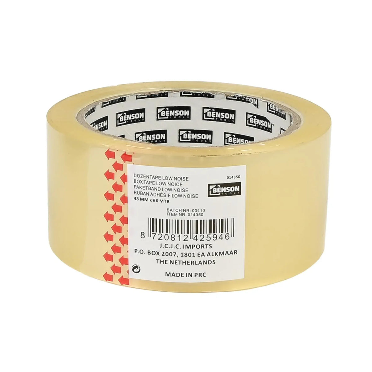 Benson Tools Dozentape transparant low noise 66 mtr x 48 mm