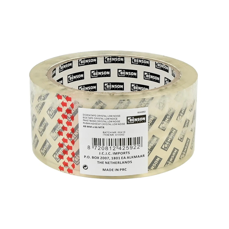 Benson Tools Dozentape crystal clear low noise 66 mtr x 48 mm
