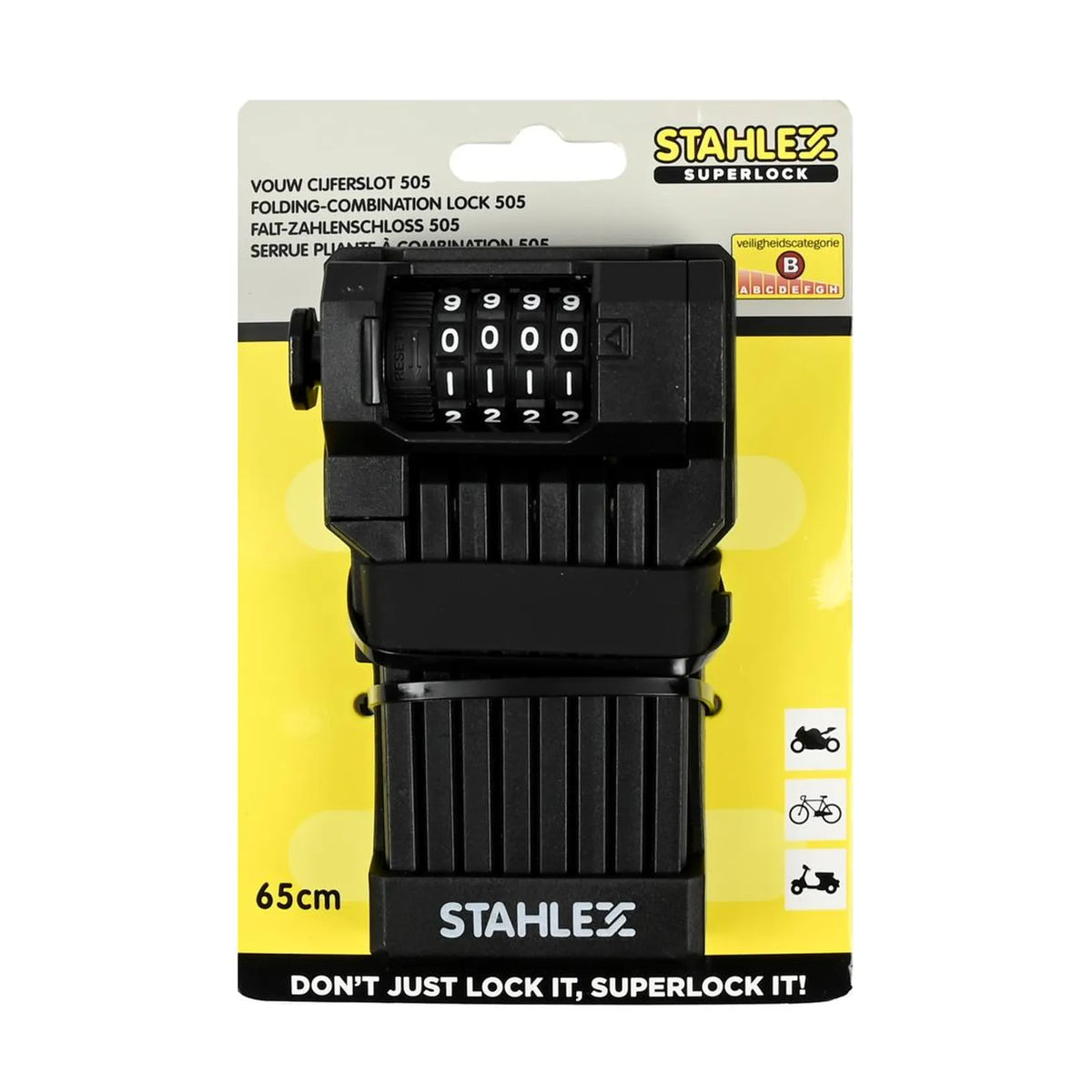 Stahlex Vouw cijferslot 505 65 cm met houder