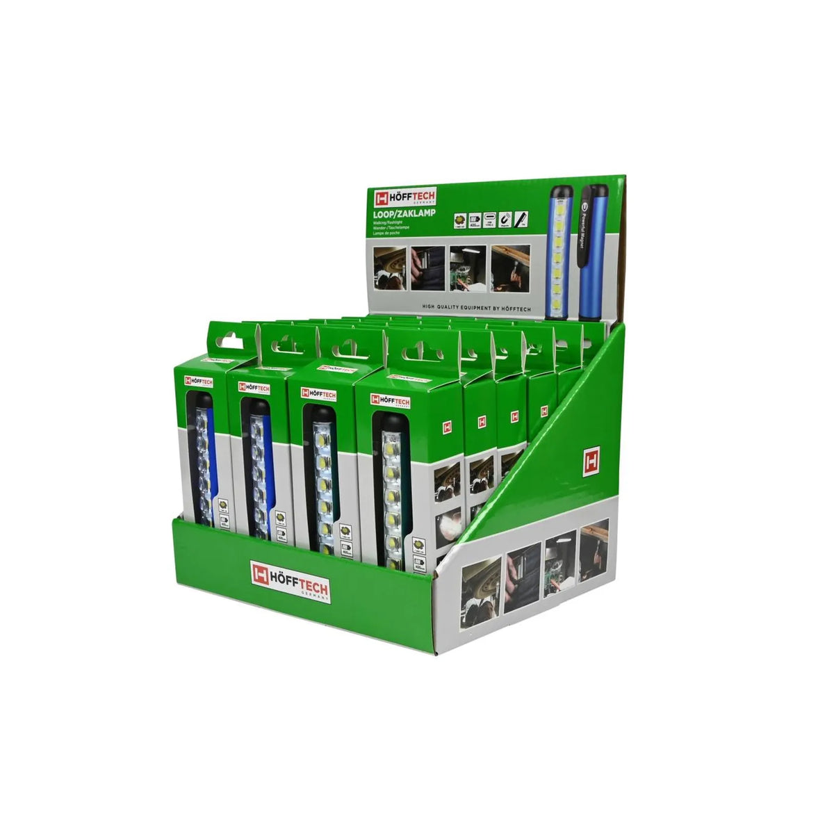 Höfftech Loop/zaklamp compact met magneetklip display